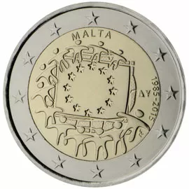 Malta € 2,00 (30 years European flag)